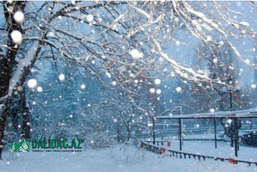 Kəlbəcərə sulu qar yağıb